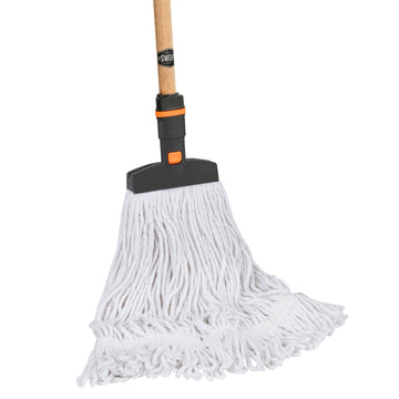 Premium Cotton Mop Head with 60 in. Wood Handle Combo