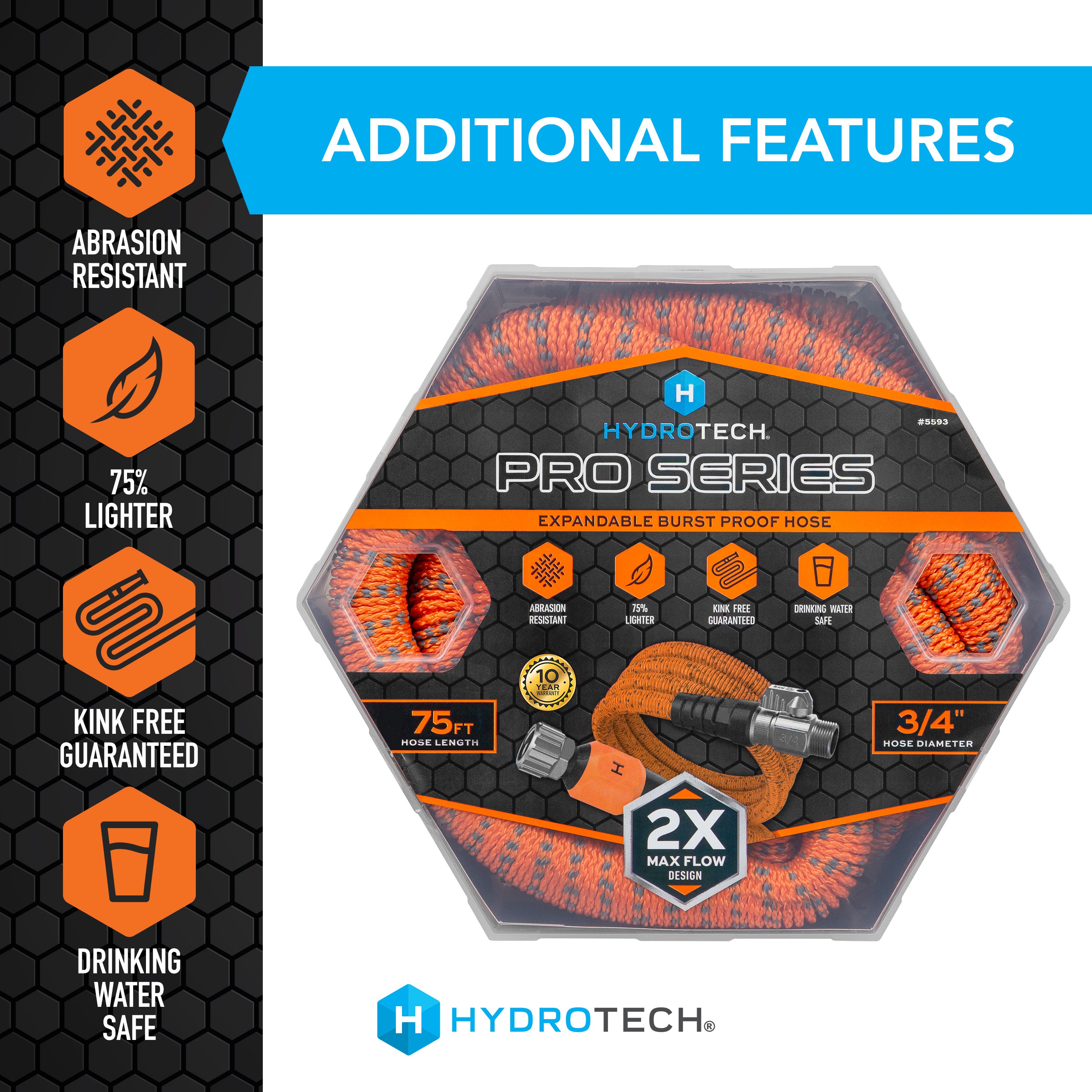 Hydrotech ProSeries Expandable Garden Water Hose - Thumbnail 3