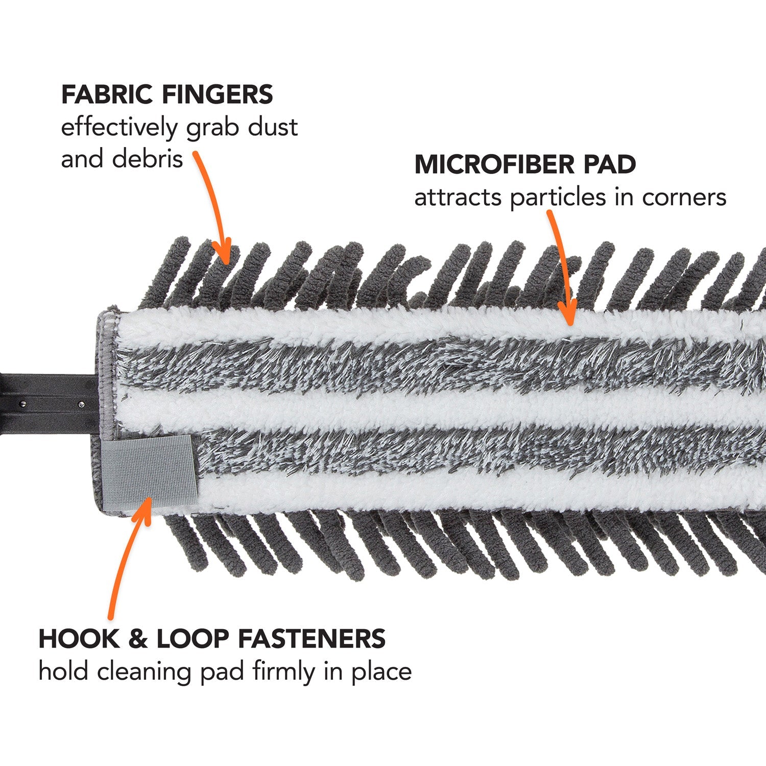 Flexible Bending Head Microfiber Fan Cleaning Duster Fan Mop