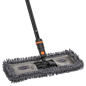 18 in. Microfiber Dust Mop Head with 60 in. Steel Handle Combo