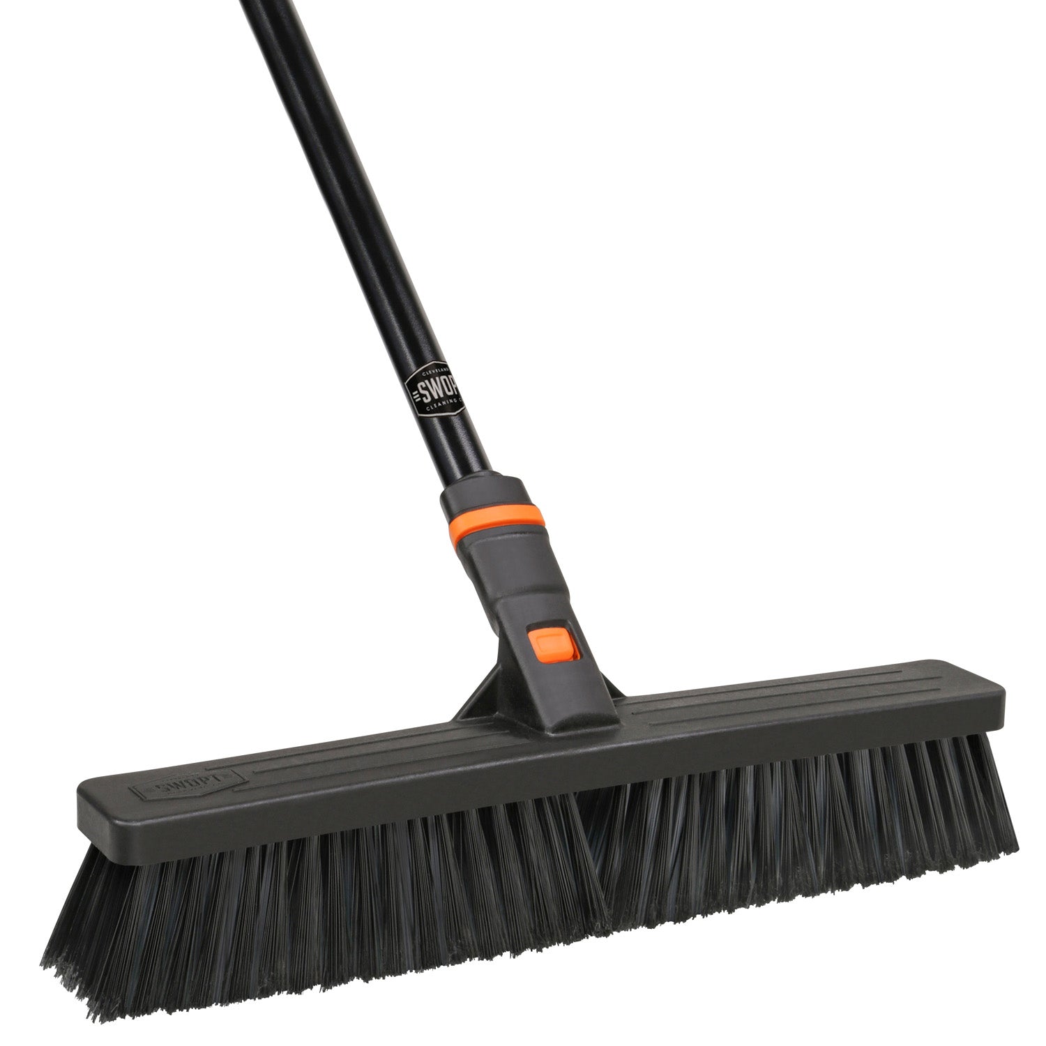18 in. Standard Multi-Surface Push Broom Head with 60 in. Steel Handle Combo